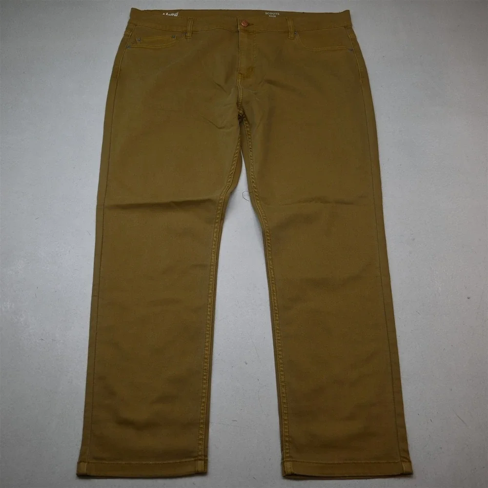 Mugsy 42x30 Yellow Stretch Denim Scouts Slim Mens Jeans